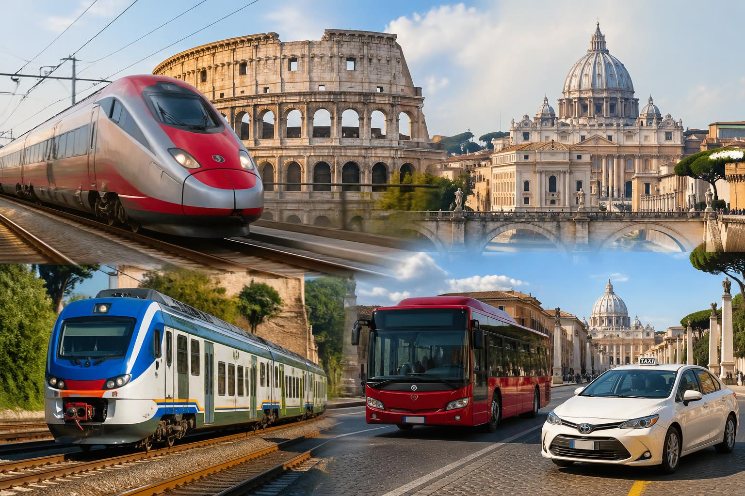 Da Fiumicino al centro di Roma: treno Leonardo Express, FL1, bus e taxi a confronto
