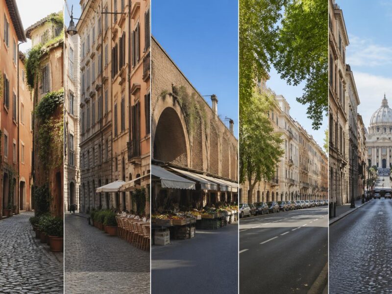 I quartieri storici di Roma: Trastevere, Monti, Testaccio, Prati e Borgo a confronto